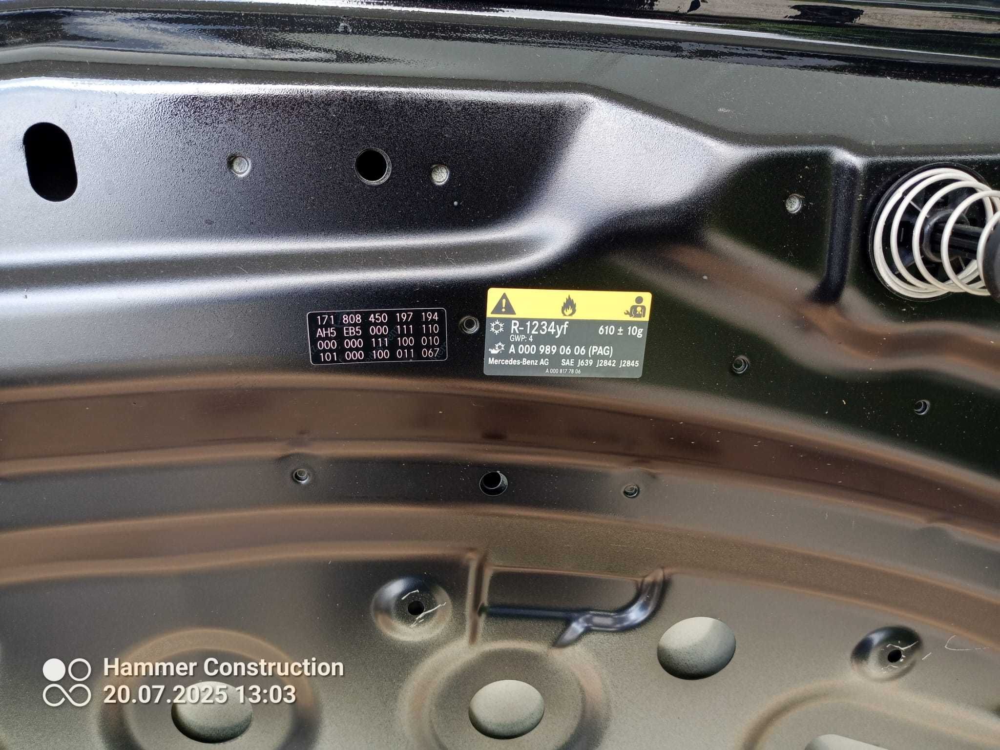 Mercedes W 206 maska kod lakieru 197 czarny metalik