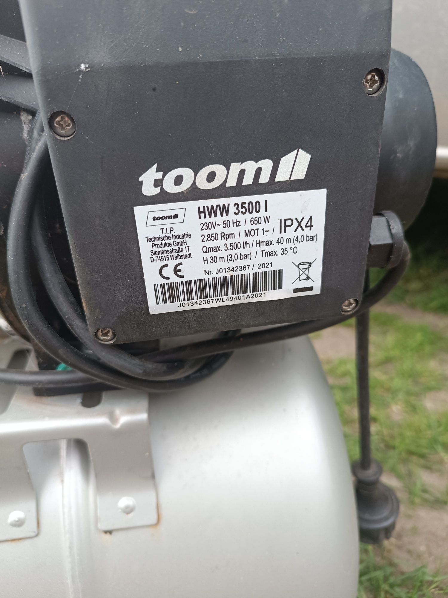 Hydrofor toom z Niemiec 3500l/ h