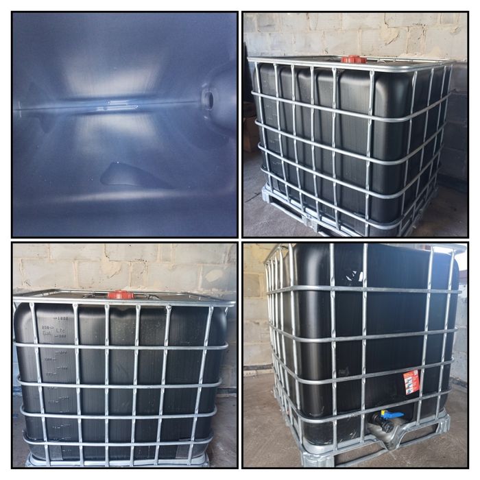 Mauzer 1000l czarny czysty umyty zbiornik mauser beczka deszczówka