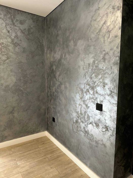 Нанесення декоративних штукатурок Мокрий шовк, Сахара, Карта світу