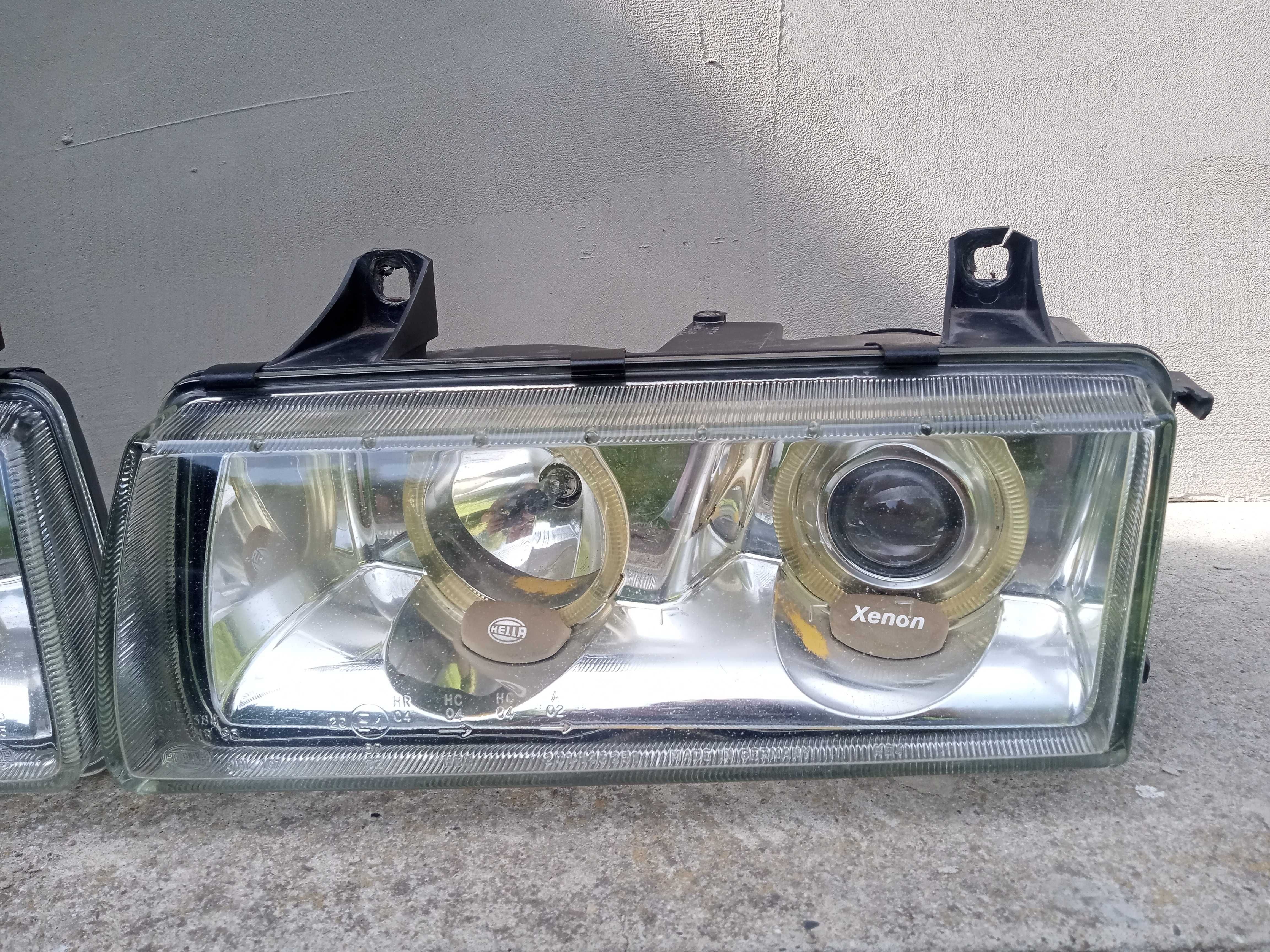 Lampy reflektory soczewki + ringi Hella Celis Xenon BMW E36 RARYTAS