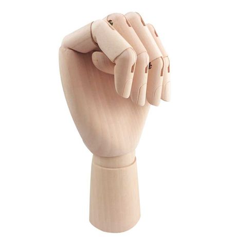 Деревянный подвижный манекен кисти руки, 12" (30 сантиметров)