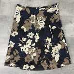Spódnica ze skosa w kwiaty wzory czarny beż 46 XL 16 H&M