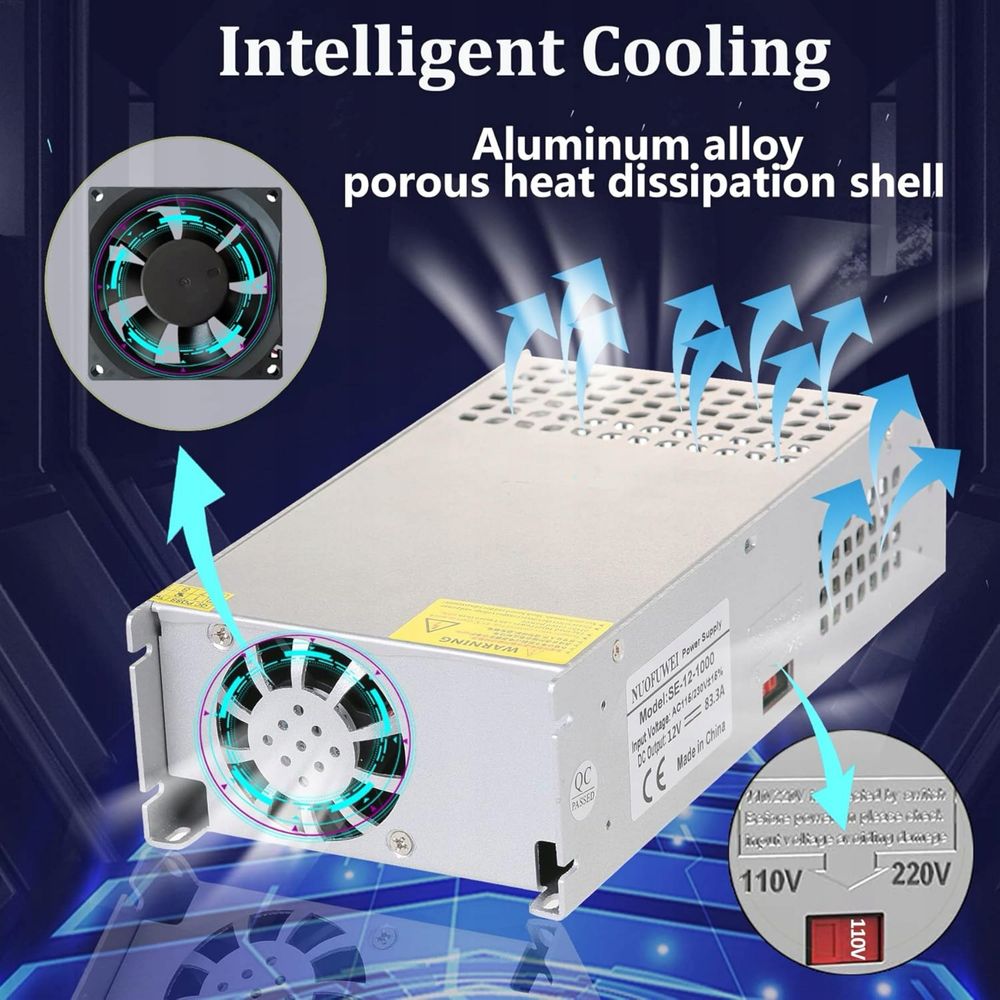 Transformator DC 12 V 100 A 1200 W, 230 V AC na DC