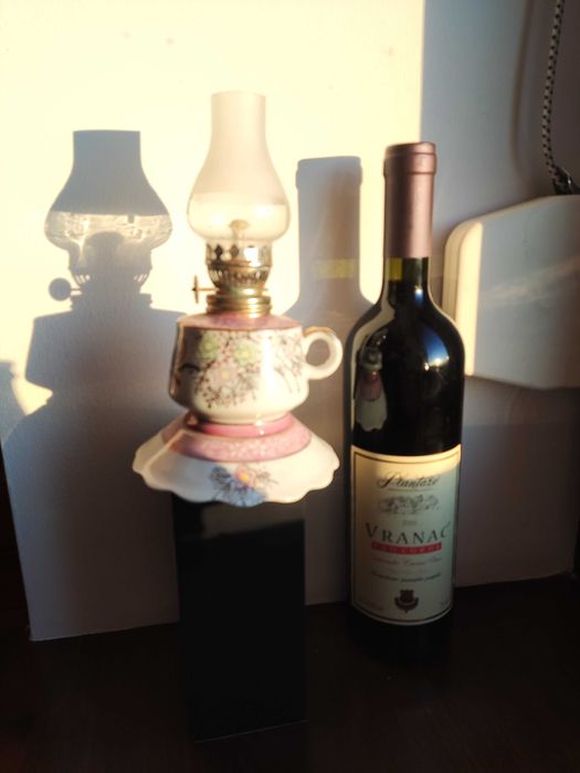 Kolekcjonerska porcelanowa mini lampka naftowa n8