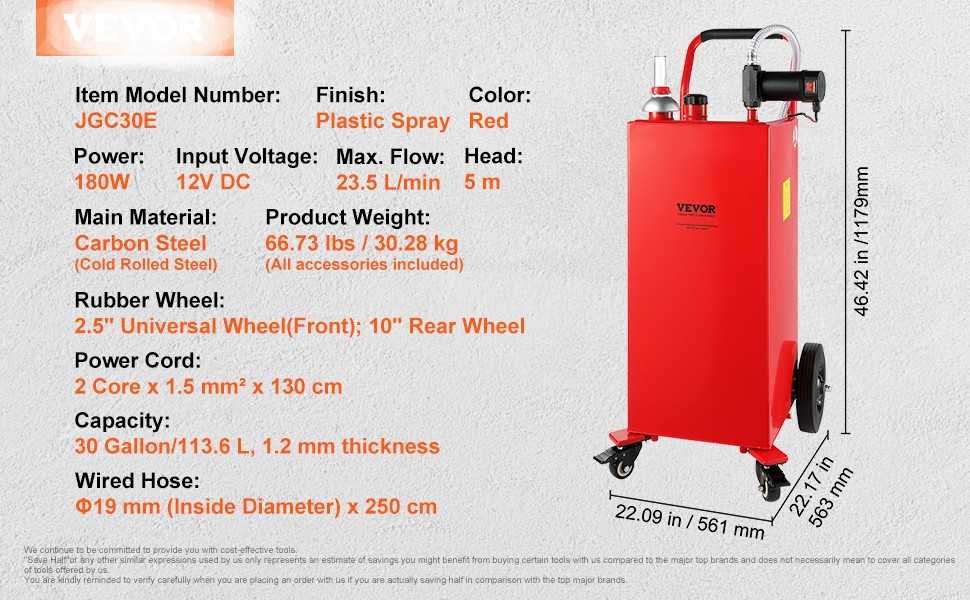 Depósito de combustível 115L novo