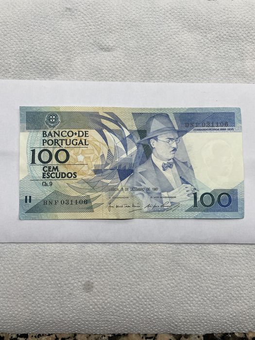 Seis Notas Portuguesas de Cem Escudos