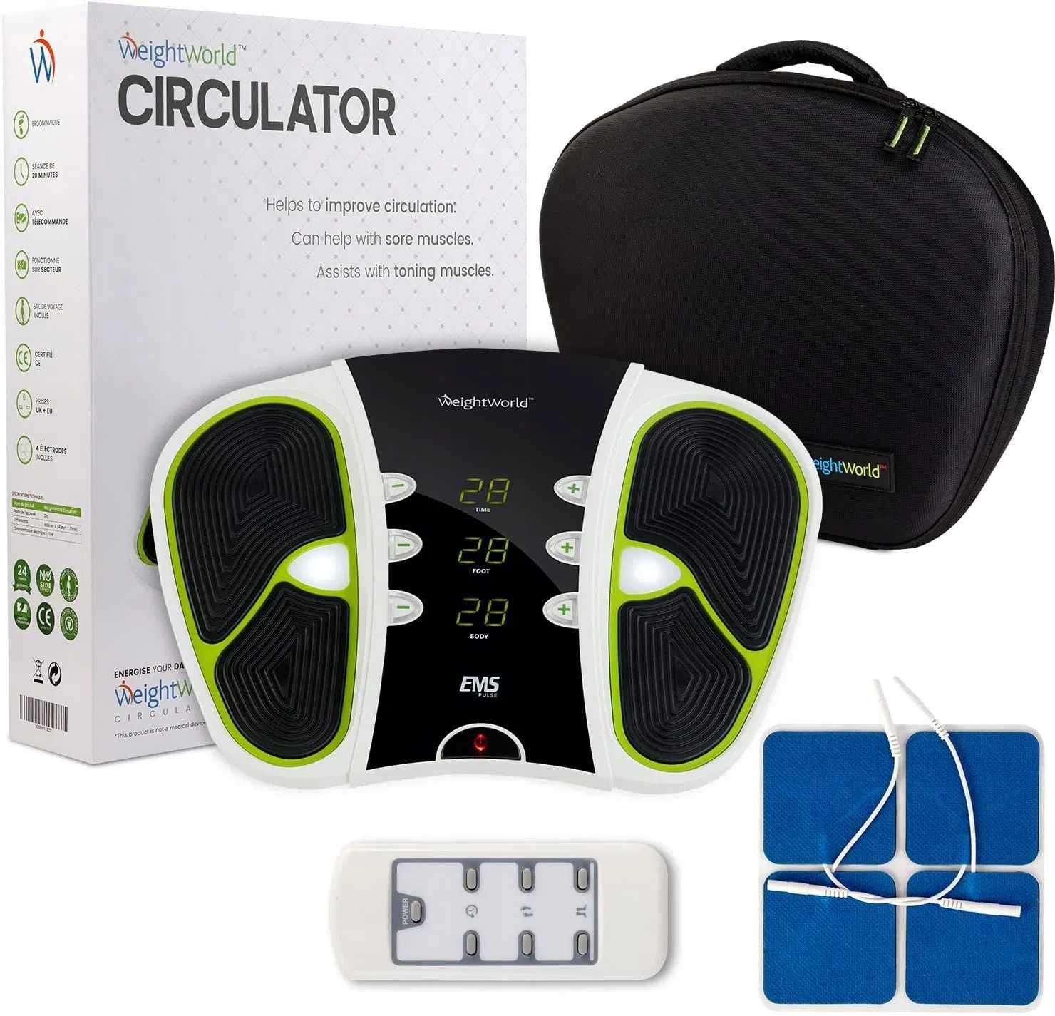 Masażer stóp WeightWorld Circulator czarny 0638  6/3