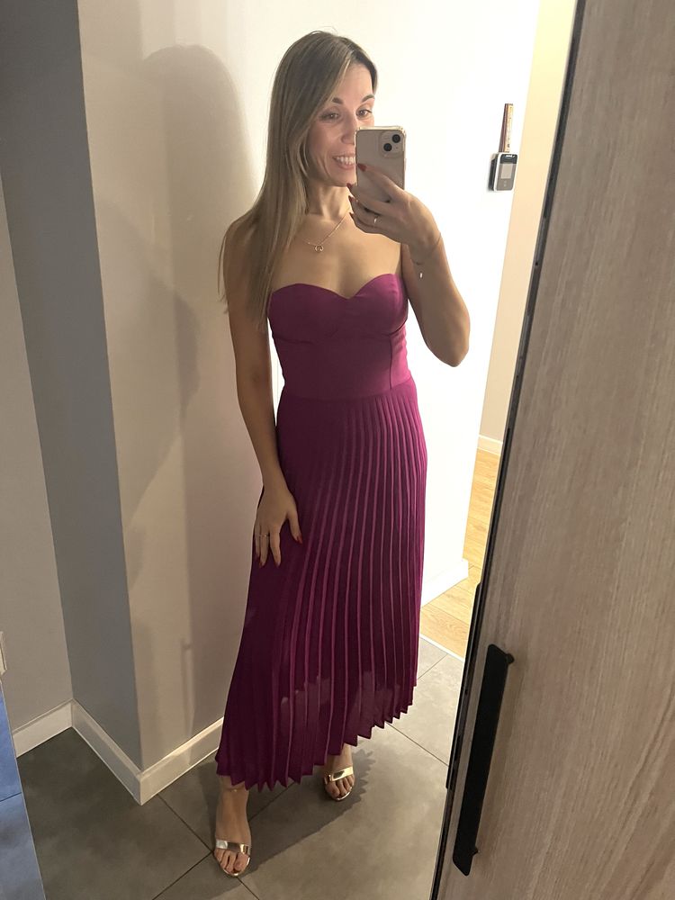 Sukienka midi mohito fuksja 34