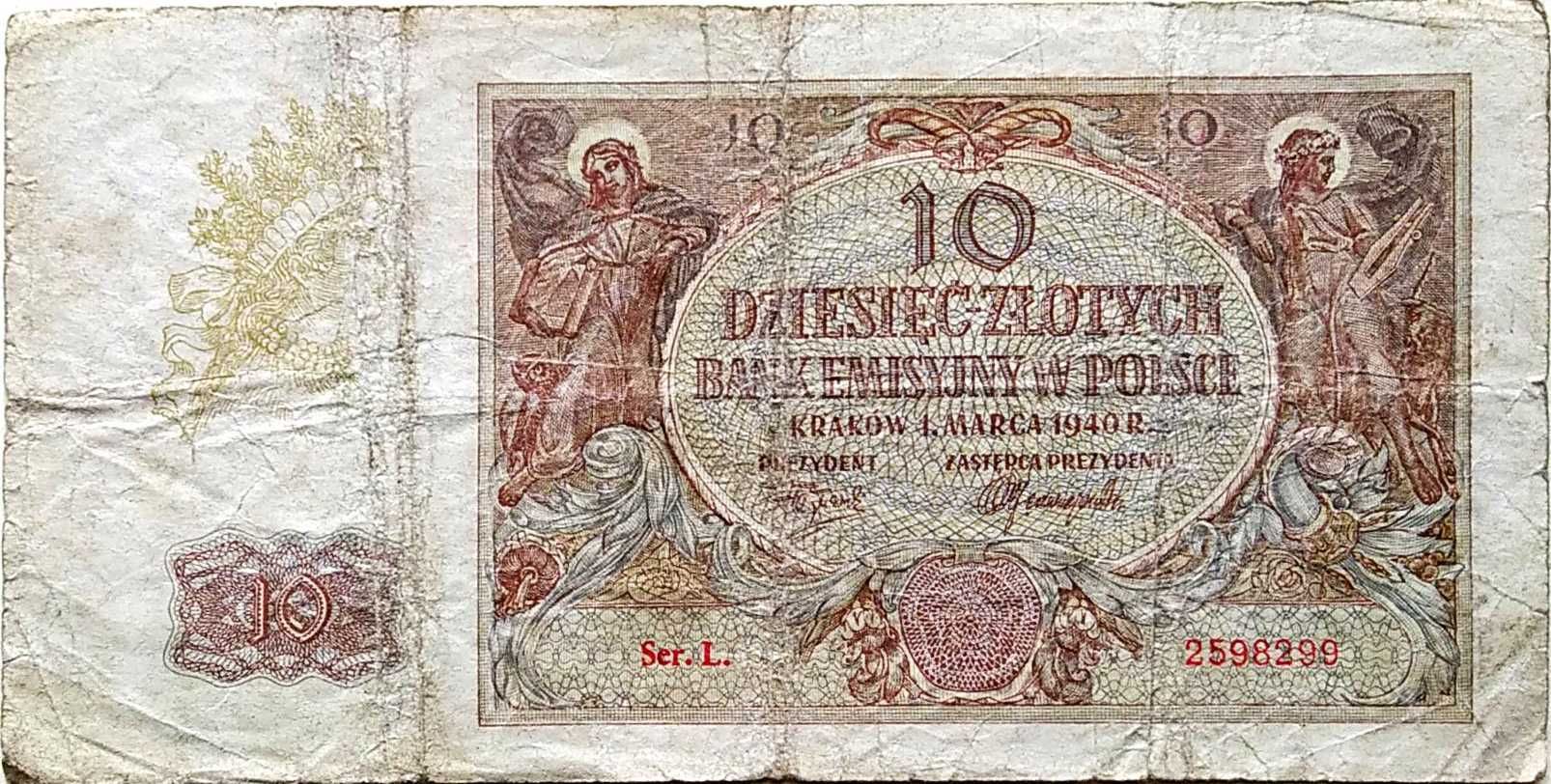 10 złotych 1940-Ser.L