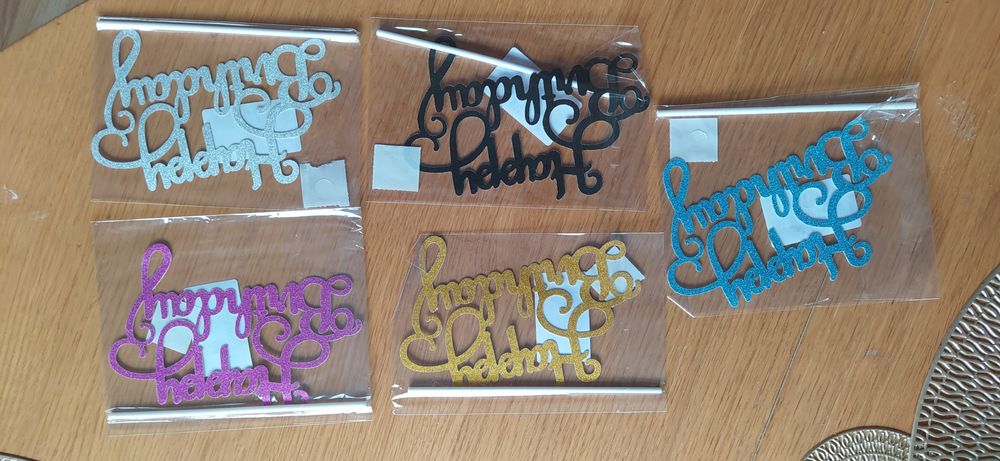 Topper Happy Birthday 14 x 10 cm