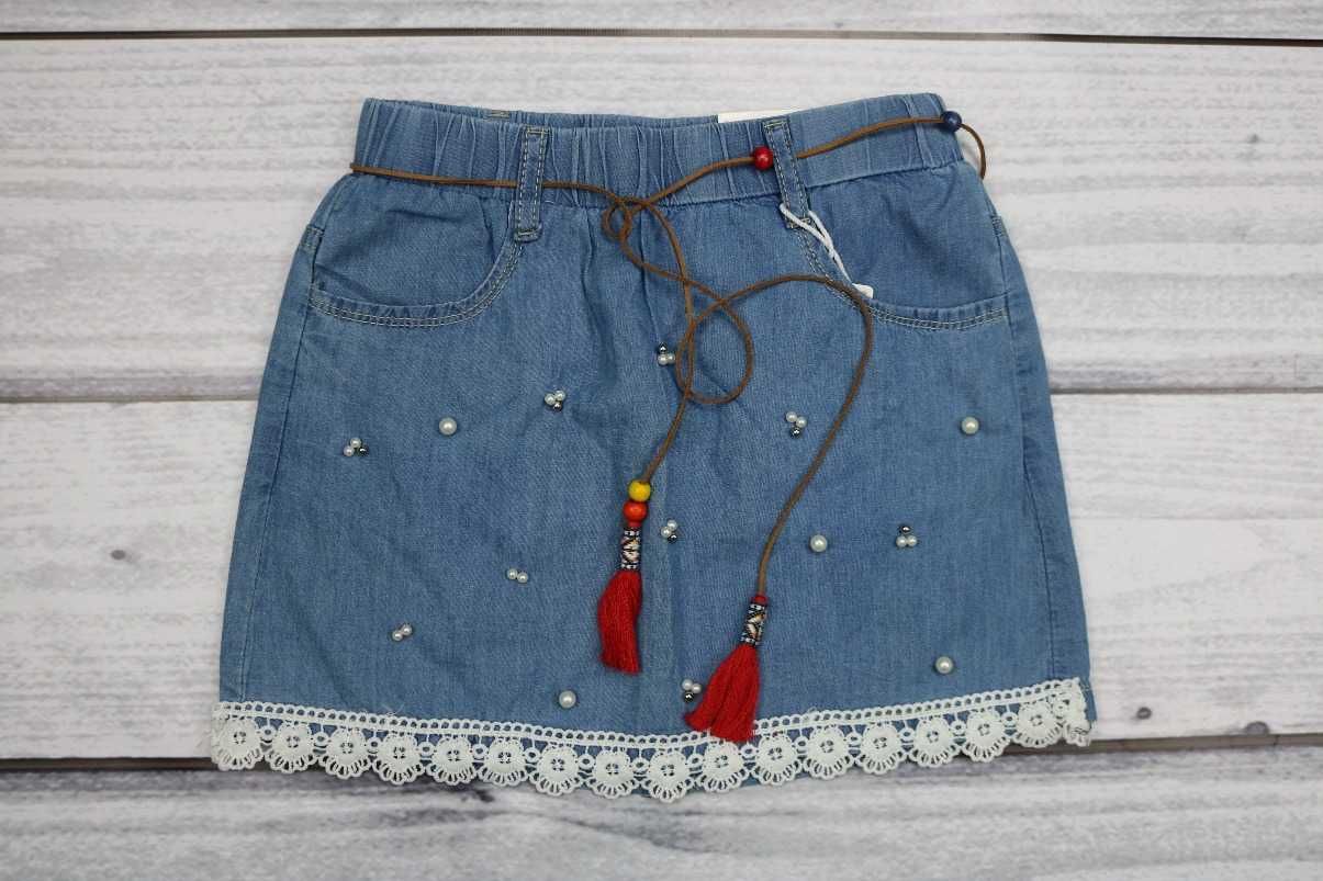 spódniczka jeansowa z perełkami 128 cm 8 lat Nowa likwidacja sklepu