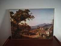 3 Quadros (Paisagens diversas); 1 - Última Ceia || Quadro de cortiça