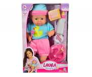 Laura z zestawem do karmienia Lalka 38cm Zabawka bobas C387