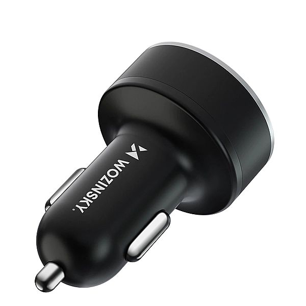 Ładowarka samochodowa Wozinsky WDCCB z wyświetlaczem 50W 2xUSB-C / 2xU
