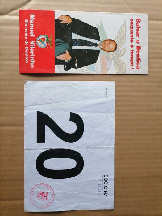 BENFICA Histórico Boletim de Voto Março 2020 Folheto MANUEL VILARINHO