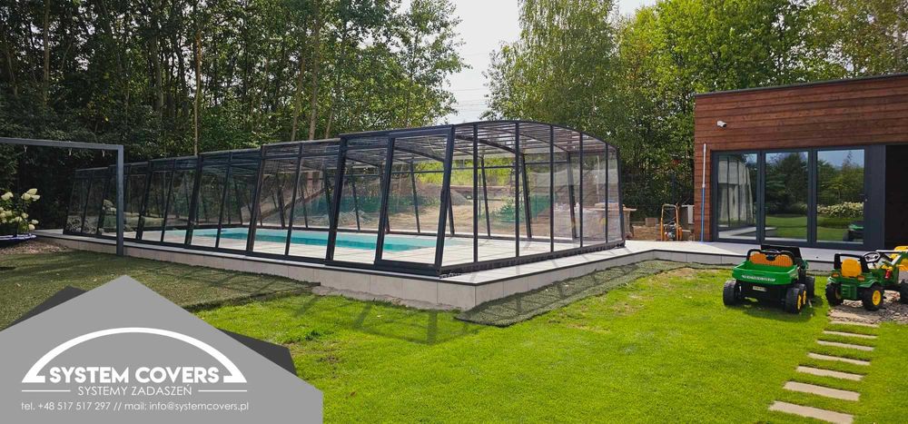 Zadaszenie basenowe, basenu, 500 x 1280 x220 cm - System Covers