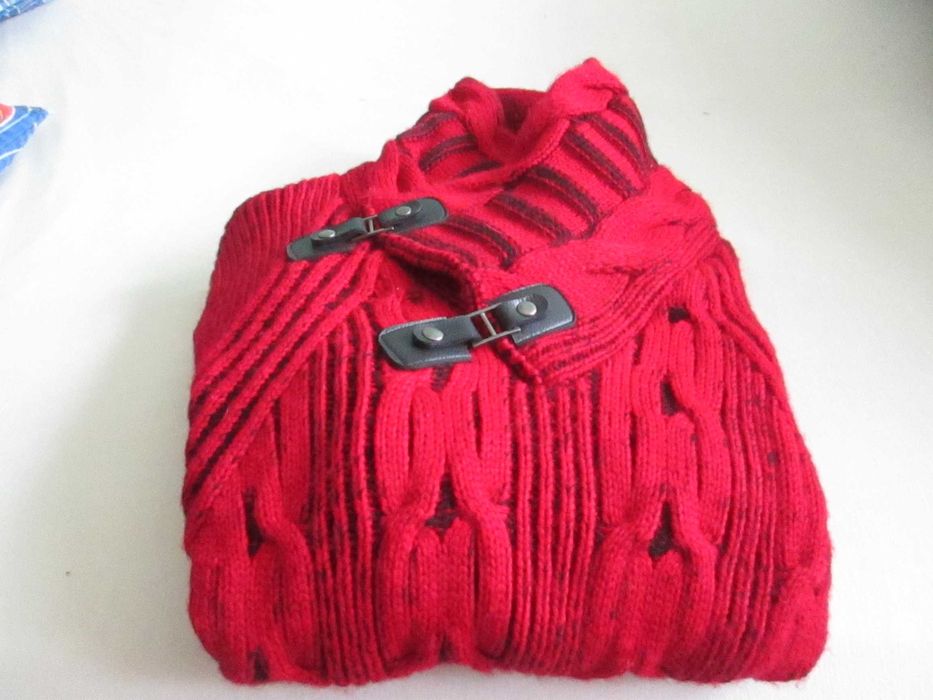 Sweter męski golf z kołnierzem