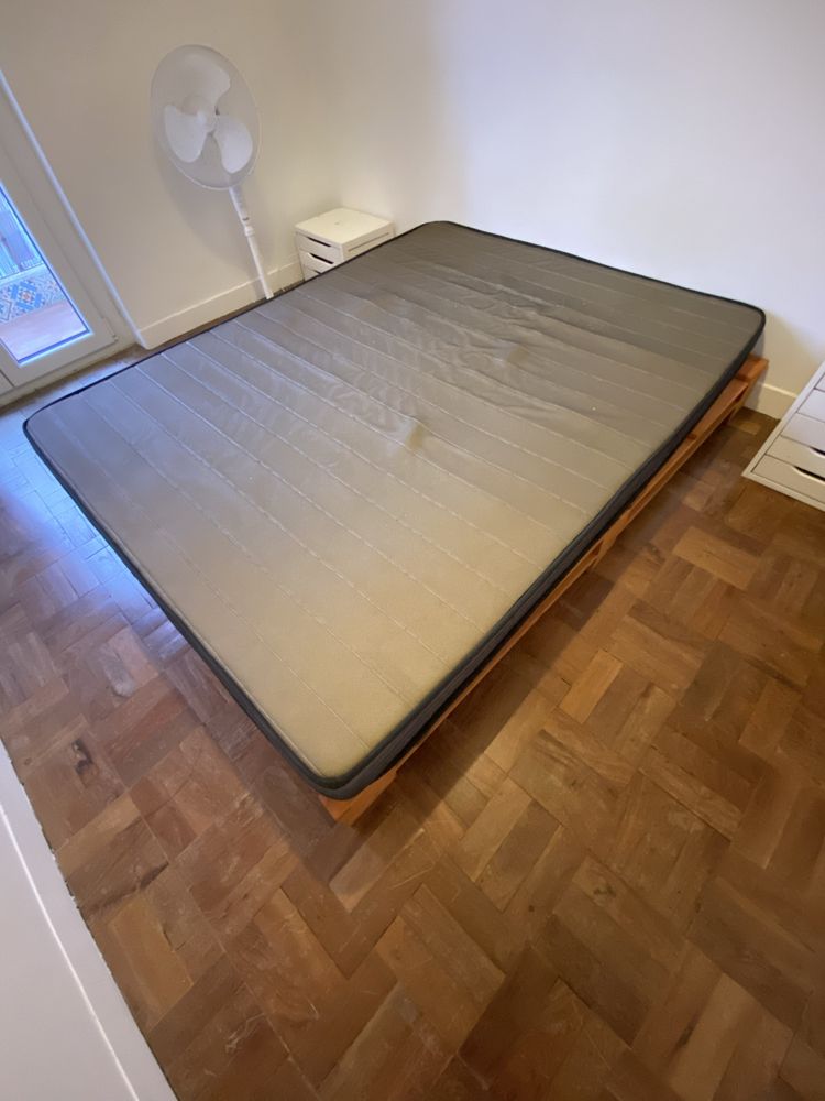 Cama de casal queen size colchao italiano