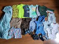 Zestaw ubrań dla chłopca 56-92cm H&M body koszulki lato bluzki