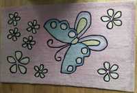 90x150 Dywan akrylowy kwiatki motyl
