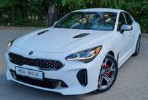 Kia Stinger 3.342 cm3, 366 KM V6, GT, skóry, navi, biała perła, RWD, IDEAŁ!