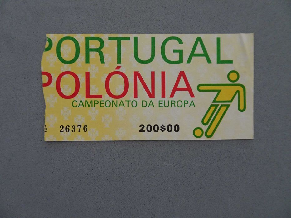 Bilhete de futebol Portugal Polónia Campeonato da Europa