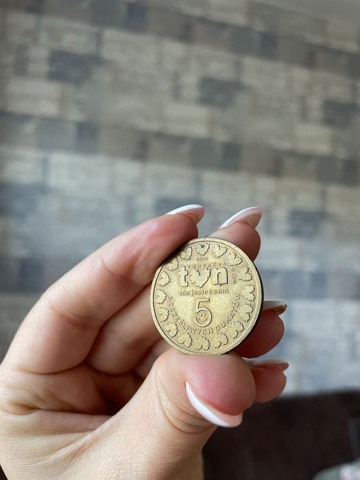 Moneta okolicznościowa 5 szczęśliwych dukatow TVN