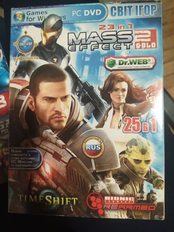 Диск игра Mass effect 2 gold 23 в 1,Timeshift,Bionic commando:Rearmed,