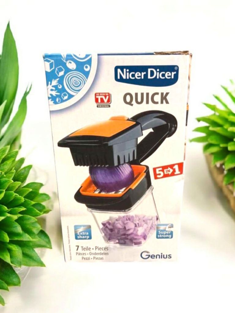 Nowy Nicer Dicer Quick | 5 w 1 | Zestaw 7 Elementów