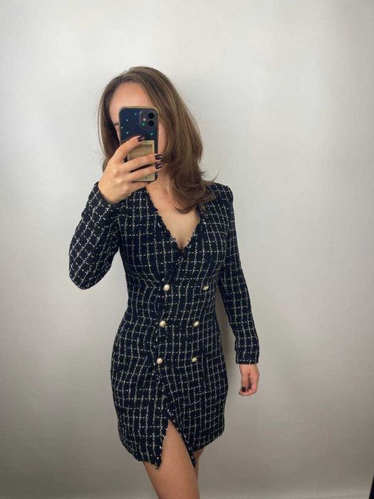 Жіноча твідова сукня , плаття pinko made in italy