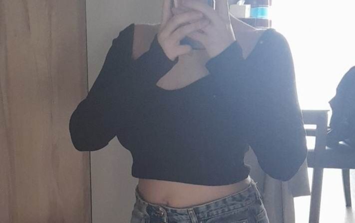 Crop top shein prążkowany