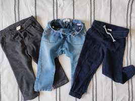 Spodnie, jeansy, joggersy H&M, Zara roz. 98