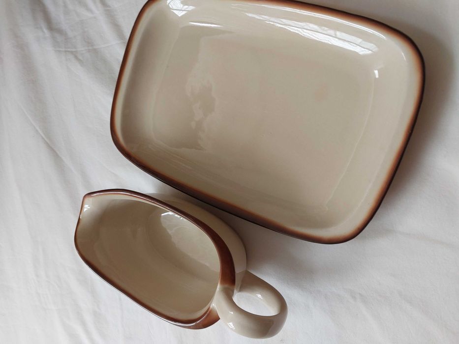 Komplet duży półpisek i sosierka PRUSZKÓW PRL