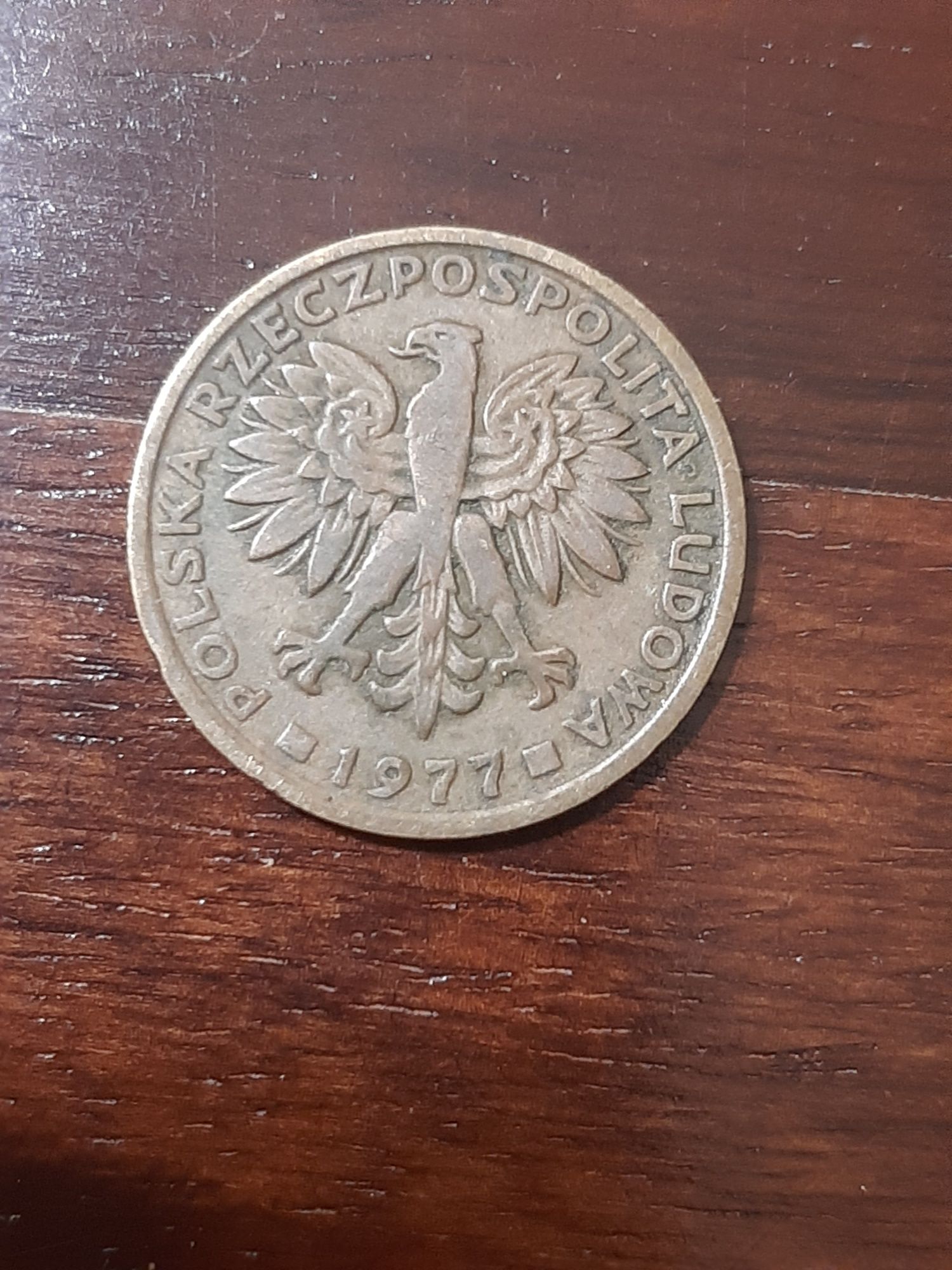 2 zł rocznik 1977 bez znaku mennicy
