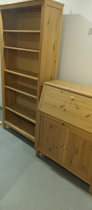 Szafa IKEA LEKSVIK-drewno-HEMNES-FREDERICA-regal-witryna Hemnes