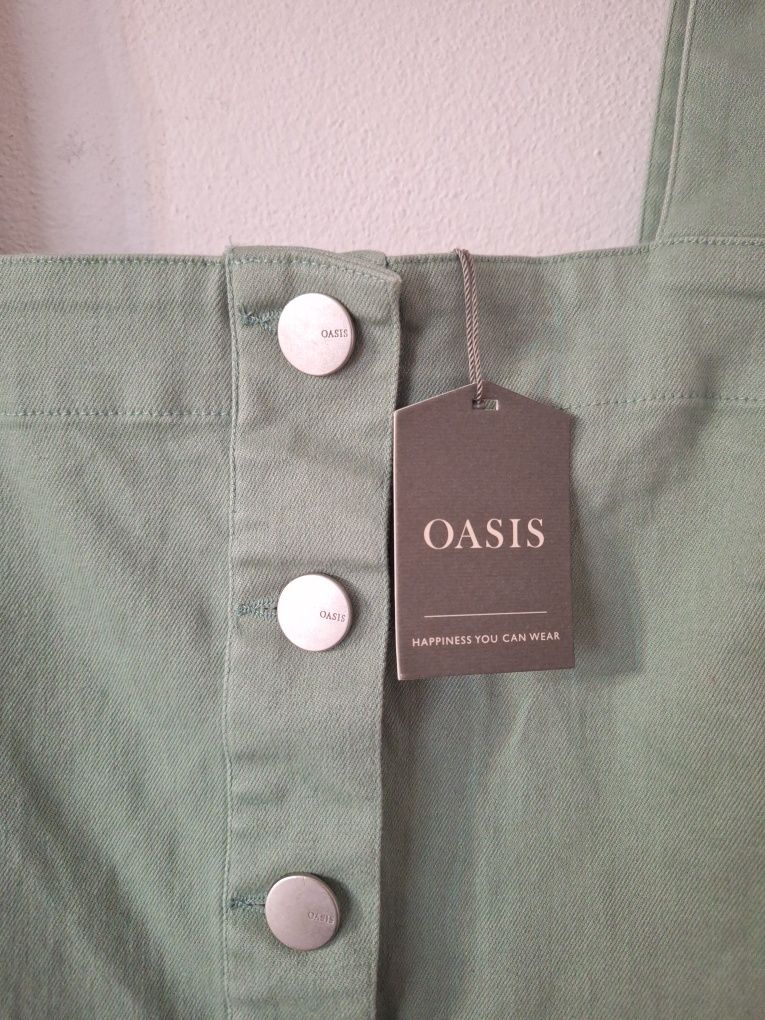 Damska jeansowa sukienka na ramiączkach Oasis M 38 na guziki