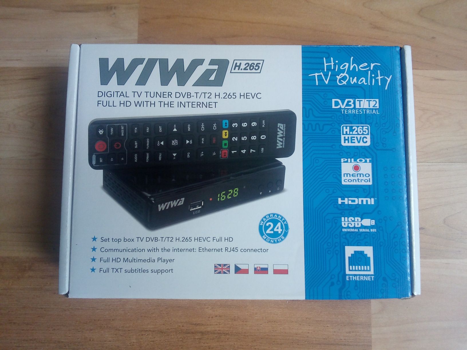 Dekoder Tuner DVB-T T2 WIWA H 265 HEVC