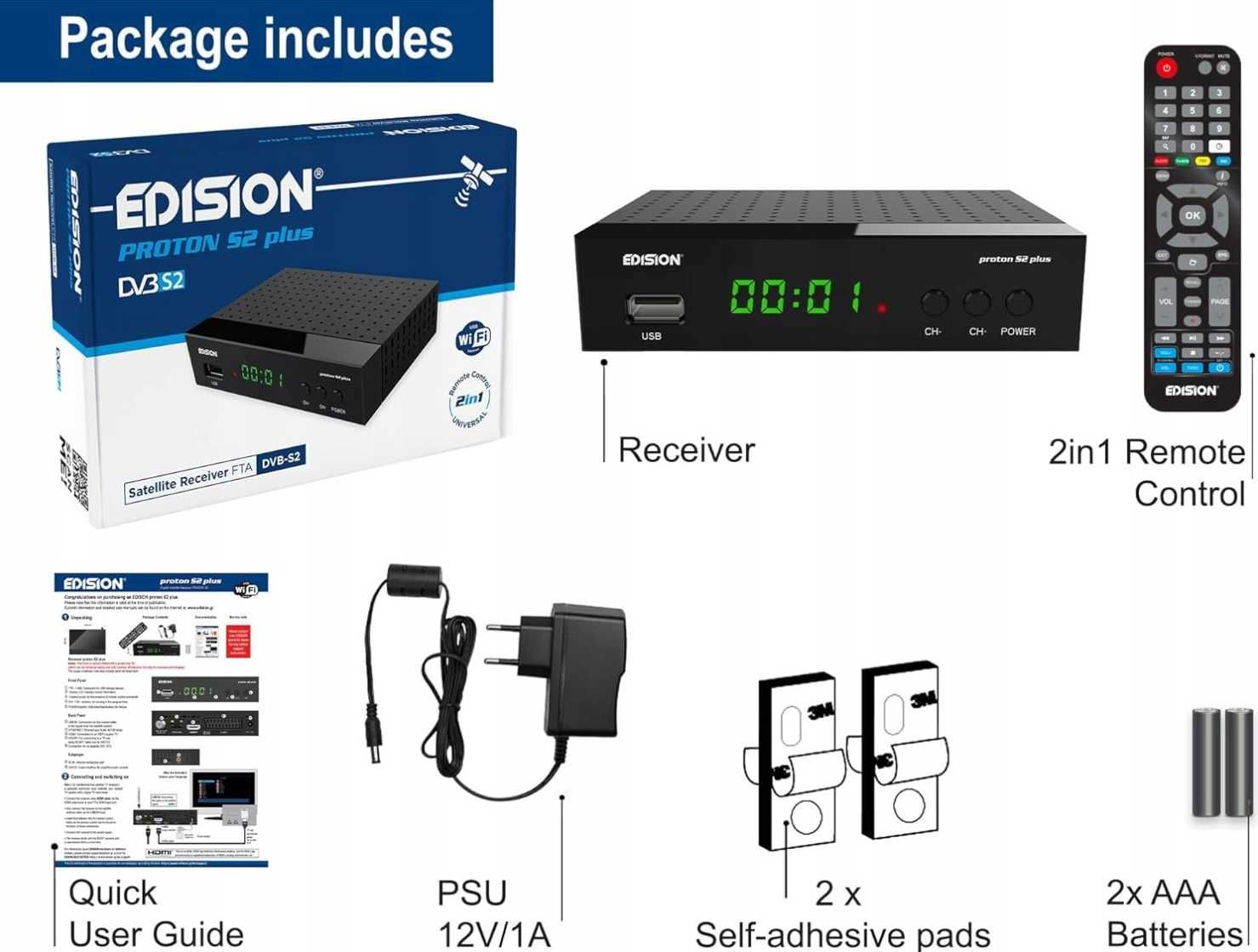 Tuner Edision PROTON S2 DVB-S2