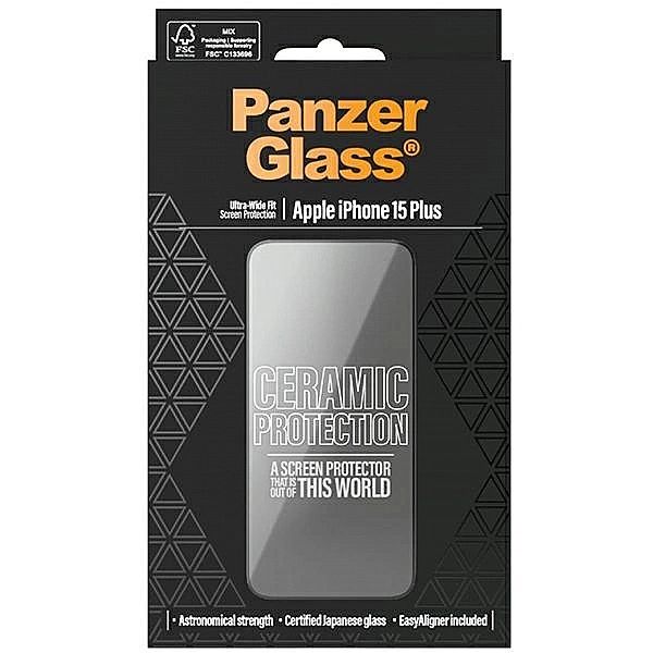 Szkło ceramiczne PanzerGlass Ceramic Protection na iPhone 15 Plus z po