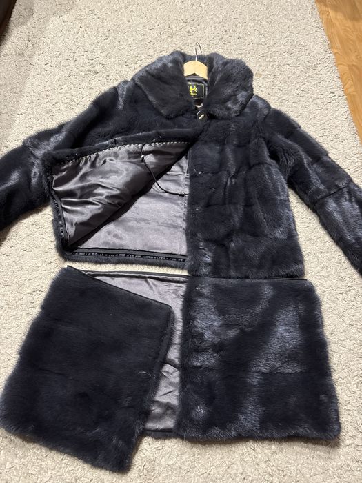 Шуба норковая серая, трансформер