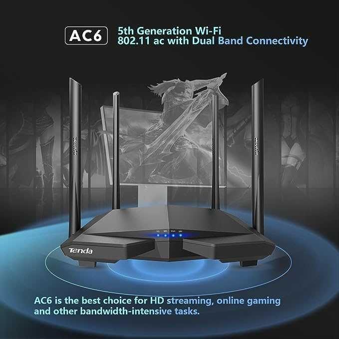 Router Tenda AC6 AC1200 Dual WLAN
