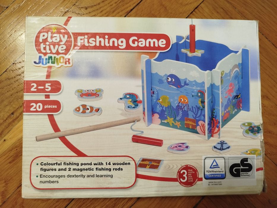 Drewniany zestaw akwarium Fishing Game Play Tive Junior 20 el. wiek 2+