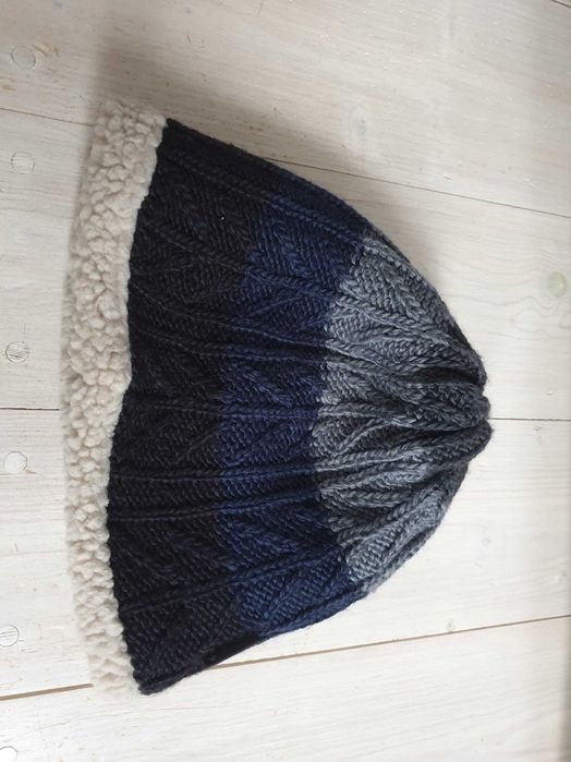 WEłniana czapka na kożuszku męska damska Columbia S