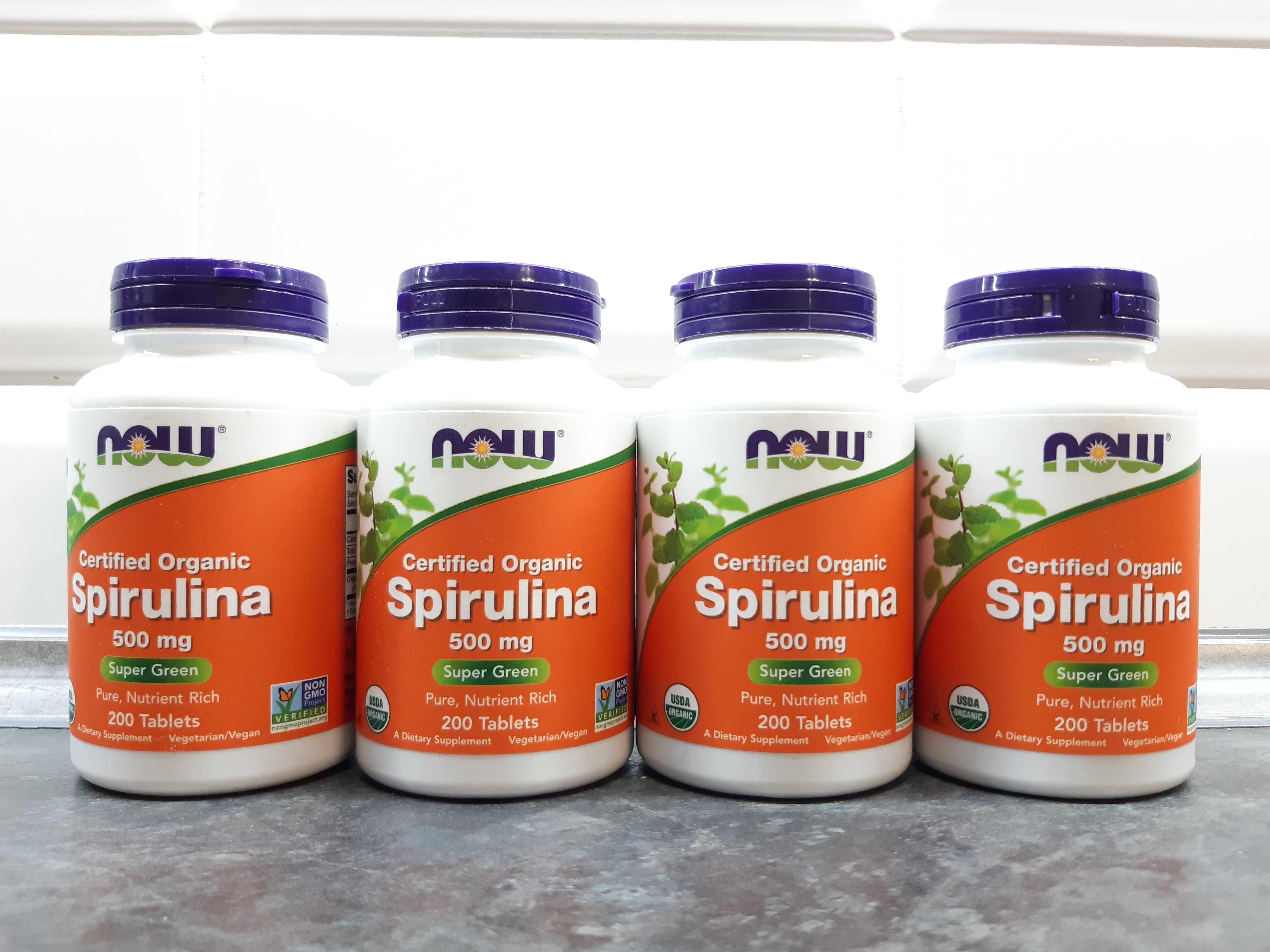 Now Foods, Organic Spirulina 500 мг (200 таб.), спирулина, спіруліна