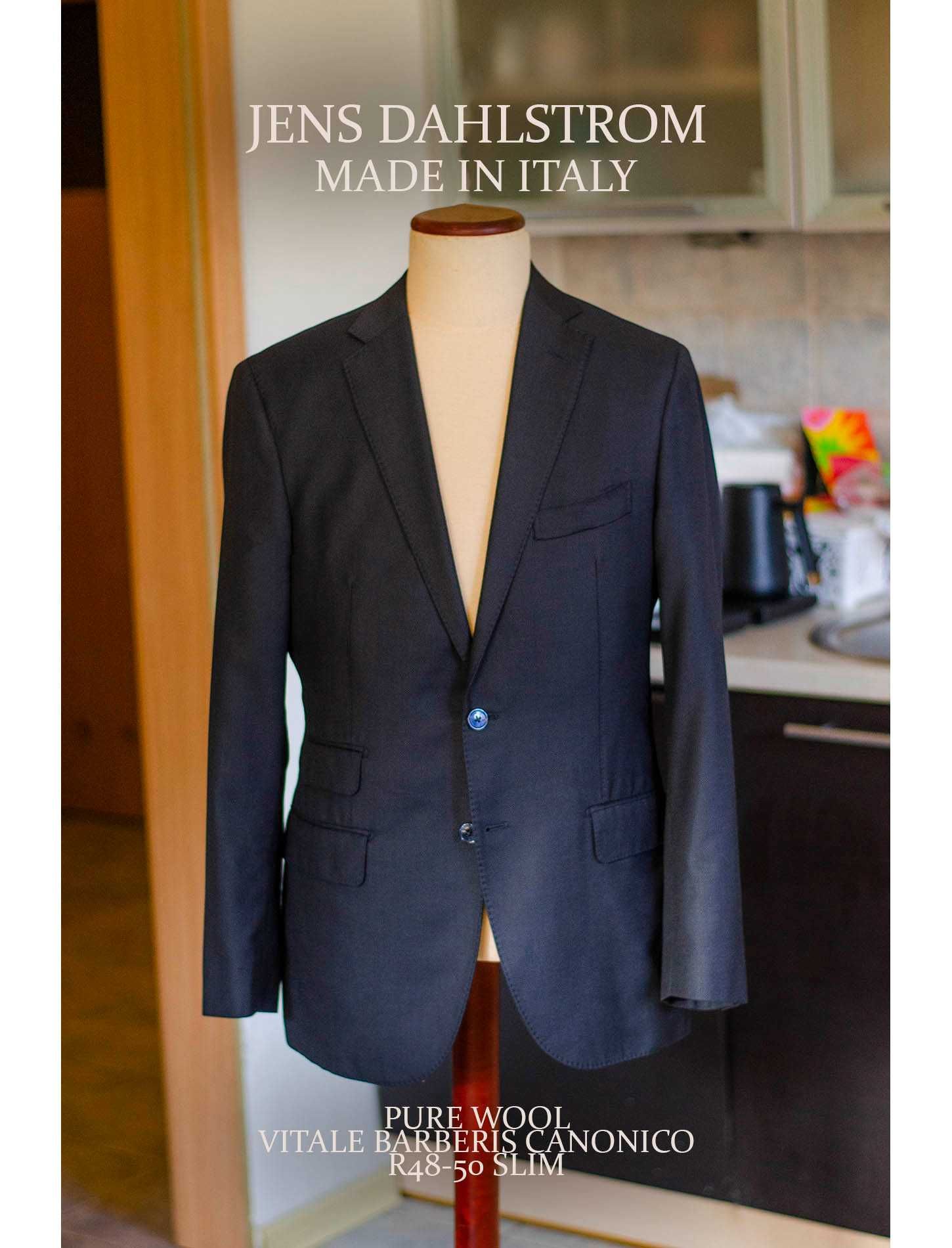 Włoski blezer, marynarka Jens Dahlstromr, 48-50, Vitale Barberis wełna