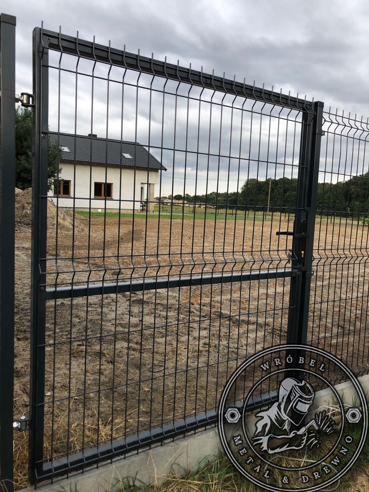 Brama przesuwna bramy przesuwne wjazdowe 4m 5m Ocynk Panel 3D plot