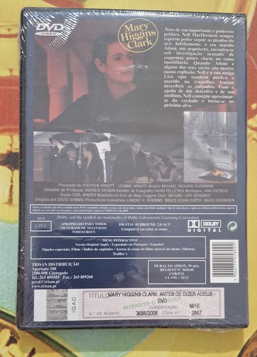 DVD - filme - Antes de dizer adeus - Mary Higgins Clark (Novo)