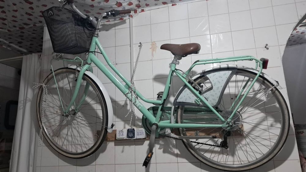 bicicleta verde de água