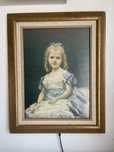 Quadro antigo de menina pintura